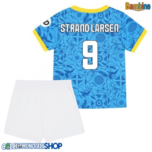 Maglie da calcio Wolves Jorgen Strand Larsen #9 Terza Maglia Bambino 2025-26 Manica Corta + Pantaloni corti)